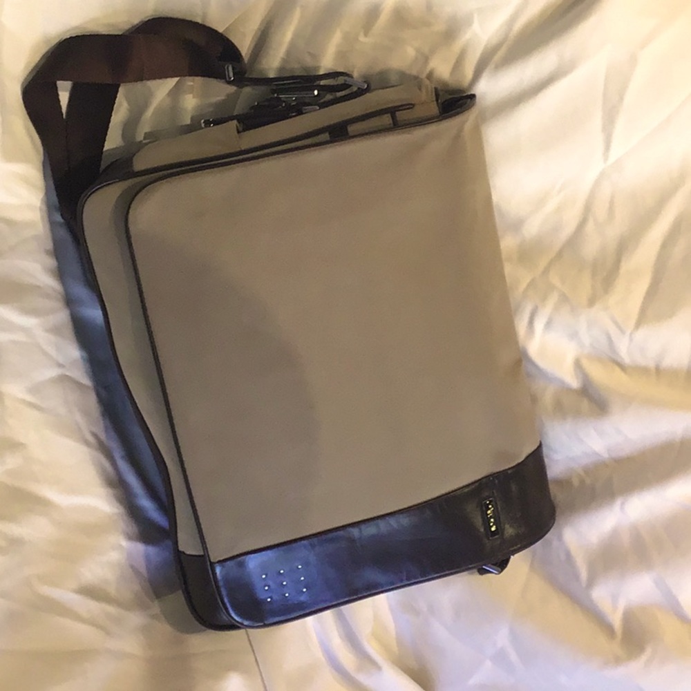 TUMI Tan Ballistic Nylon Messenger Bag